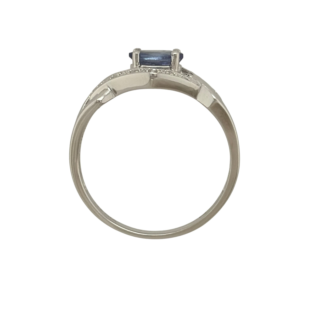 9ct White Gold Diamond & Tanzanite Ring