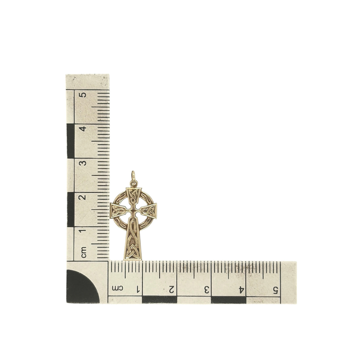 9ct Gold Celtic Patterned Cross Pendant