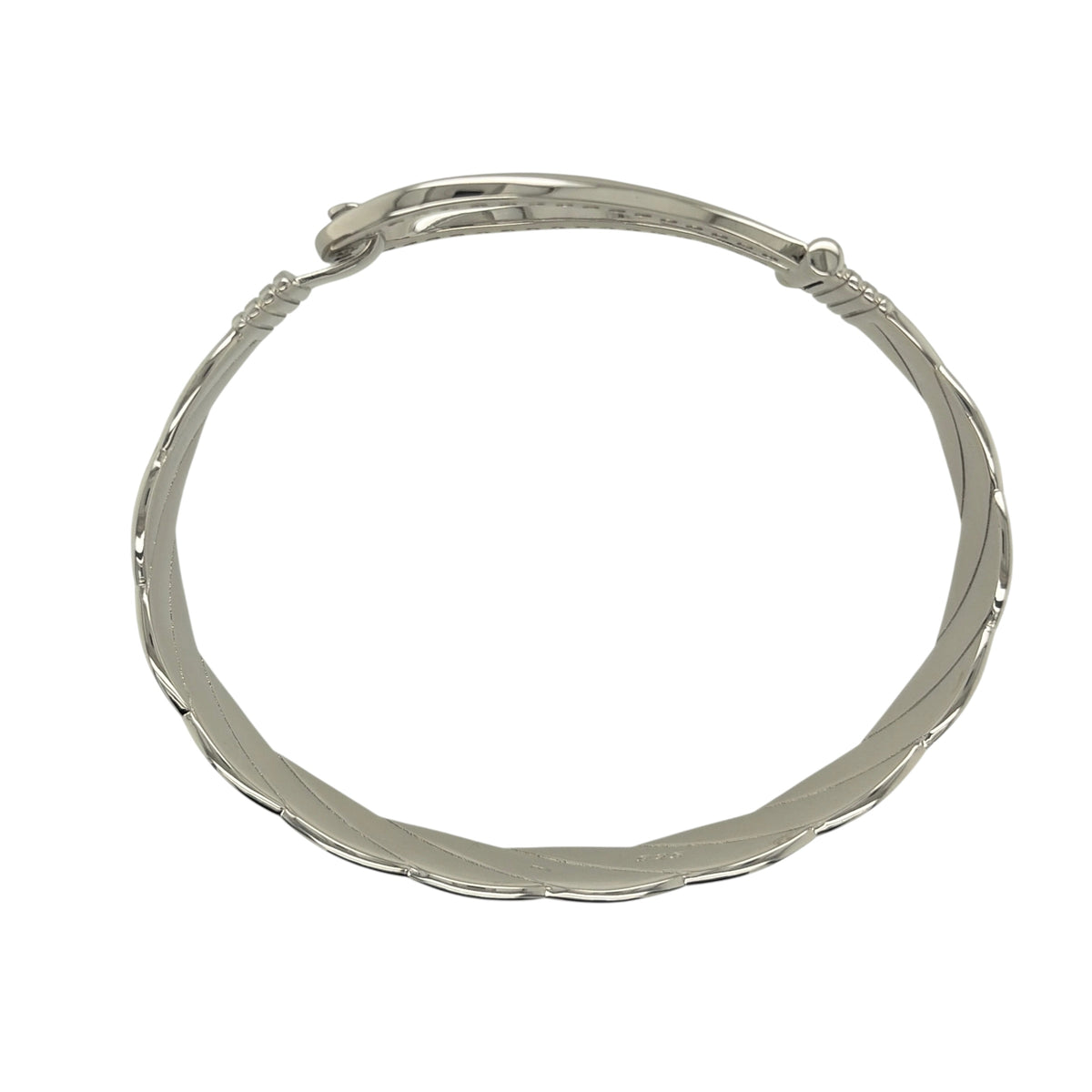 New 925 Silver & Cubic Zirconia Set Horseshoe Bangle