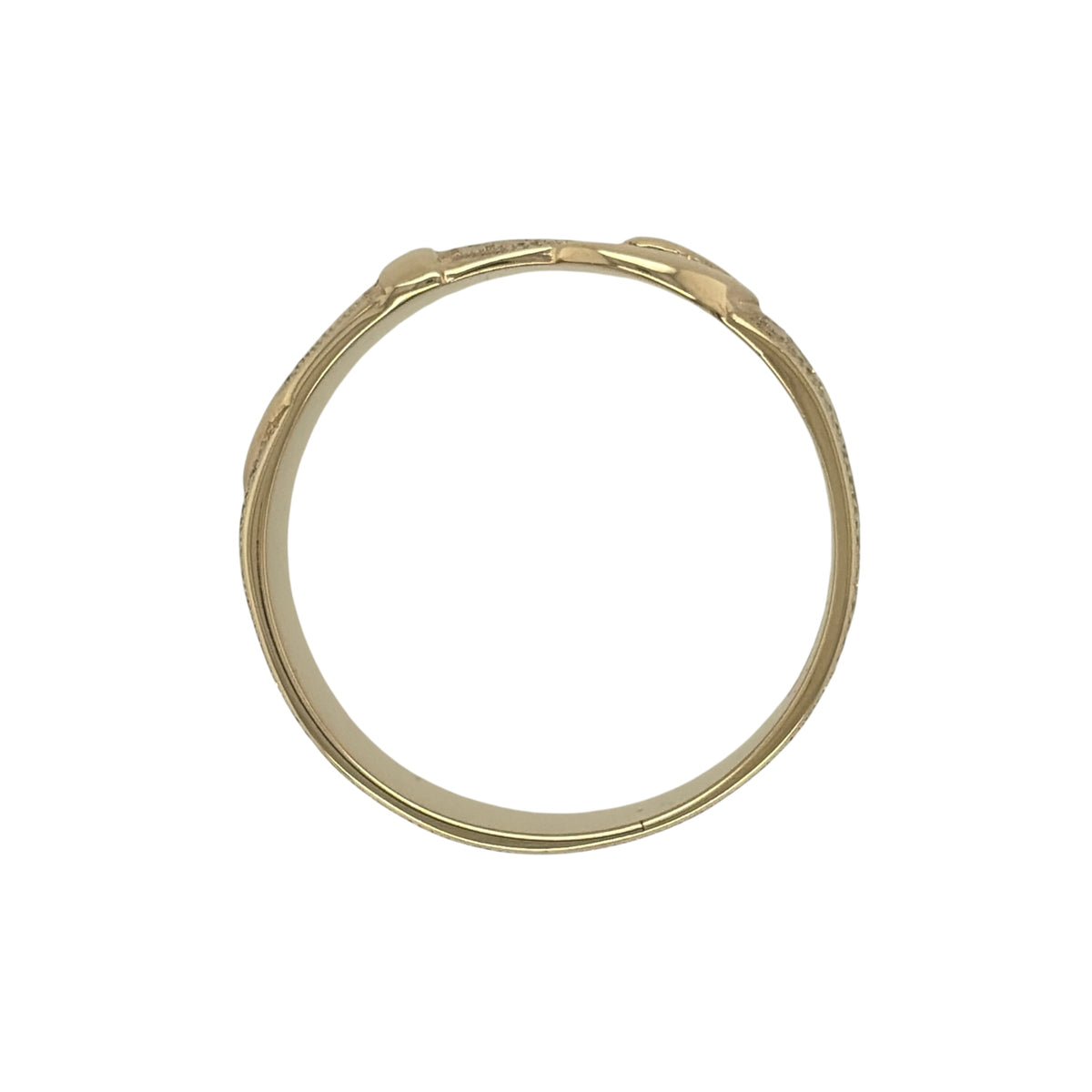 9ct Gold Patterned Buckle Ring