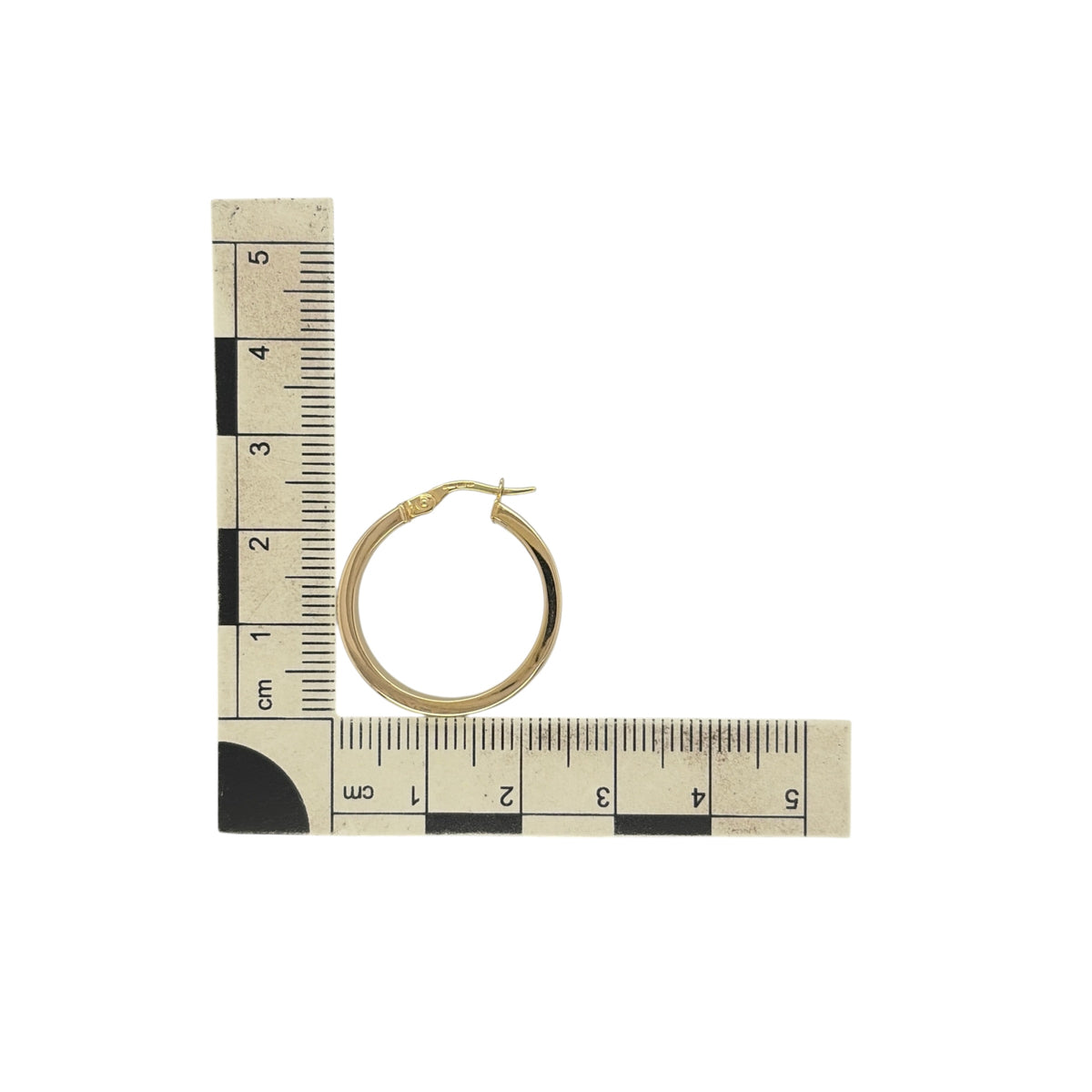 9ct Gold Plain Hoop Creole Earrings