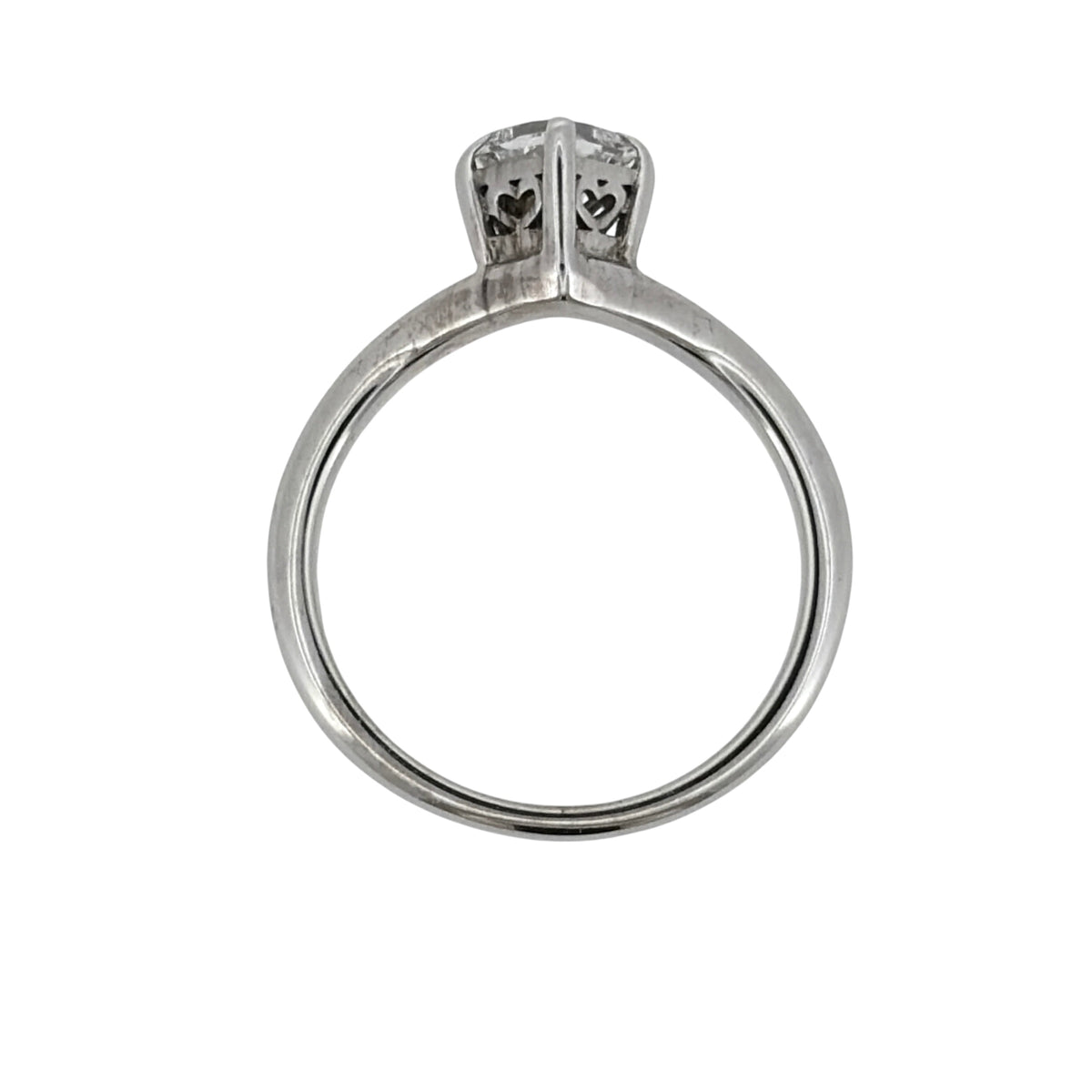 9ct White Gold & Diamond Clogau Cariad Wishbone Ring