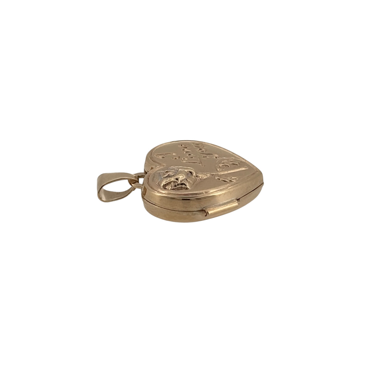 9ct Gold 'I Love You' Rose Heart Locket
