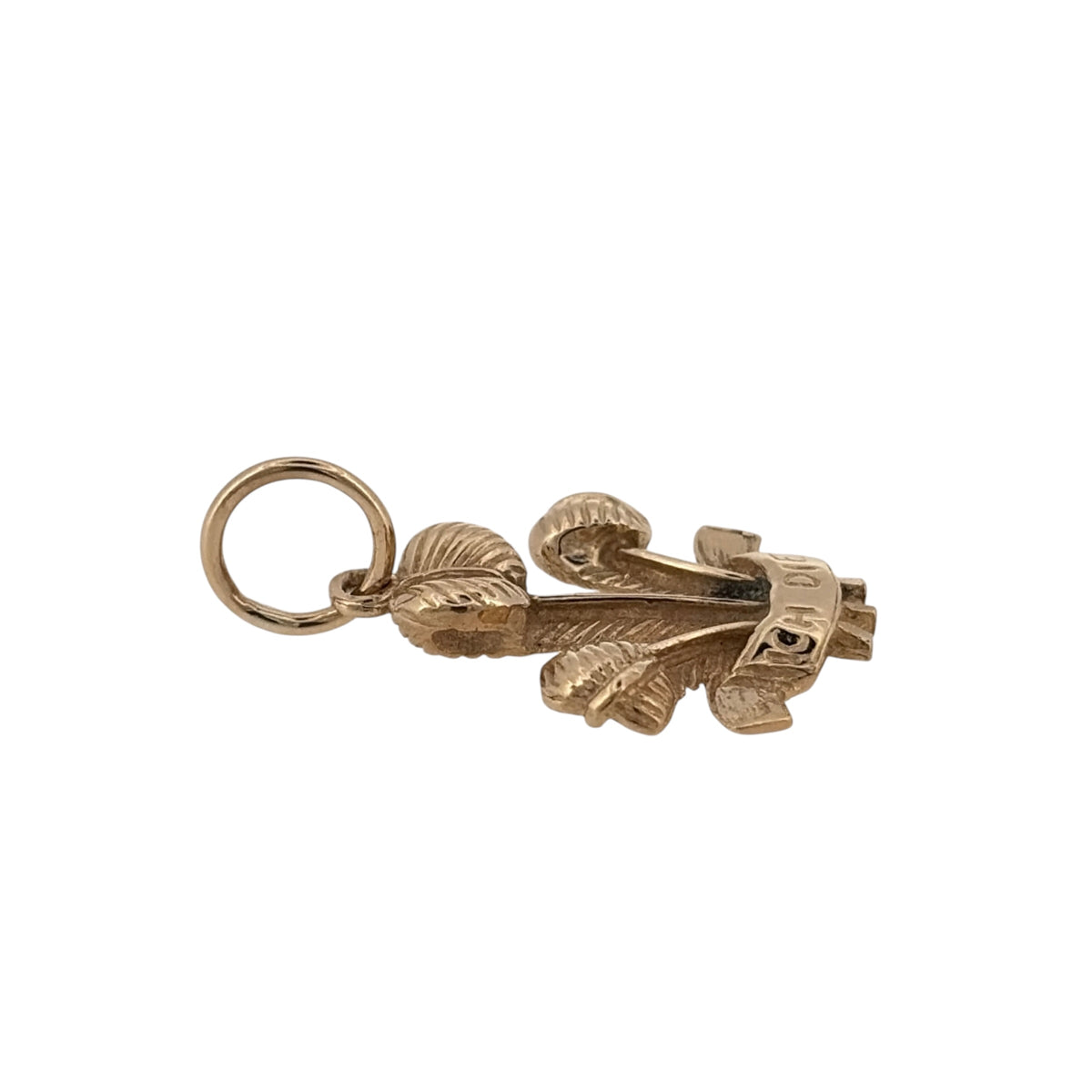 9ct Gold Welsh Three Feathers Pendant