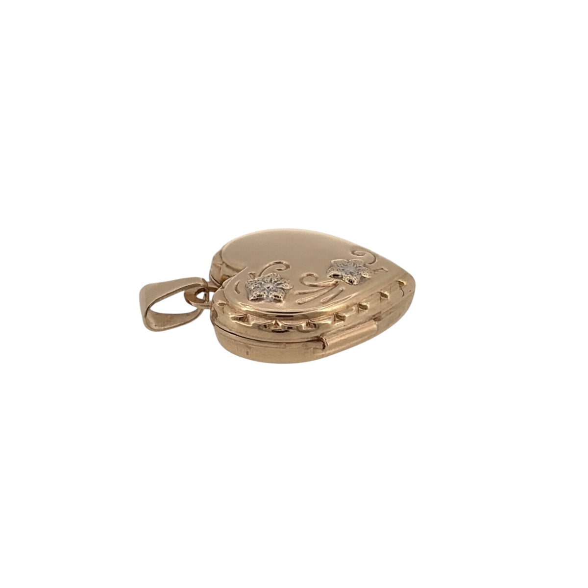 9ct Gold Flower Heart Locket