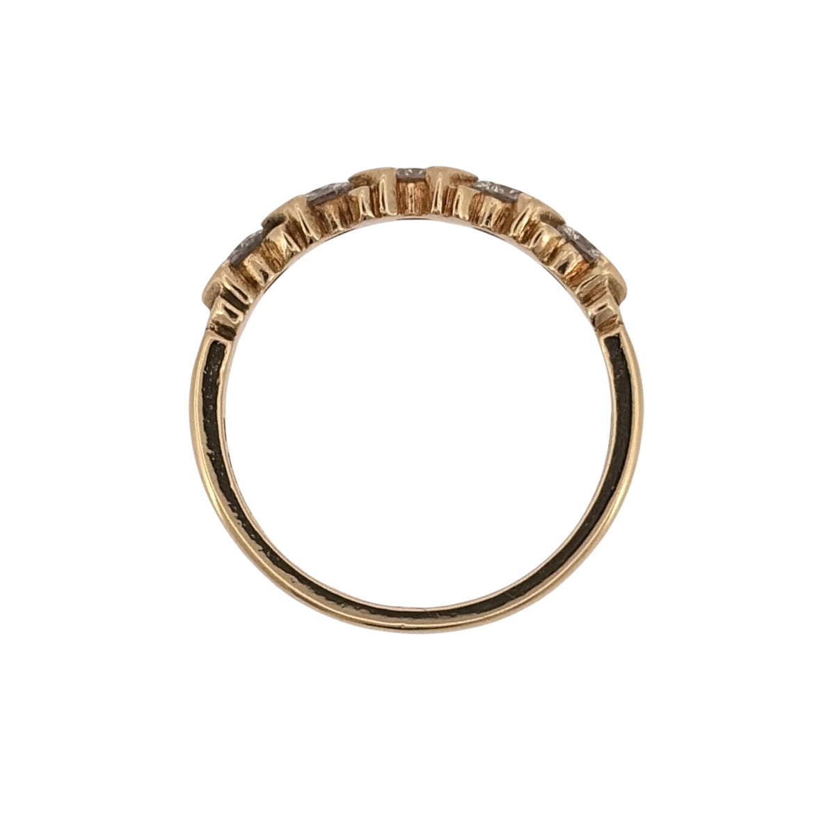 18ct Gold & Diamond FIve Stone Band Ring