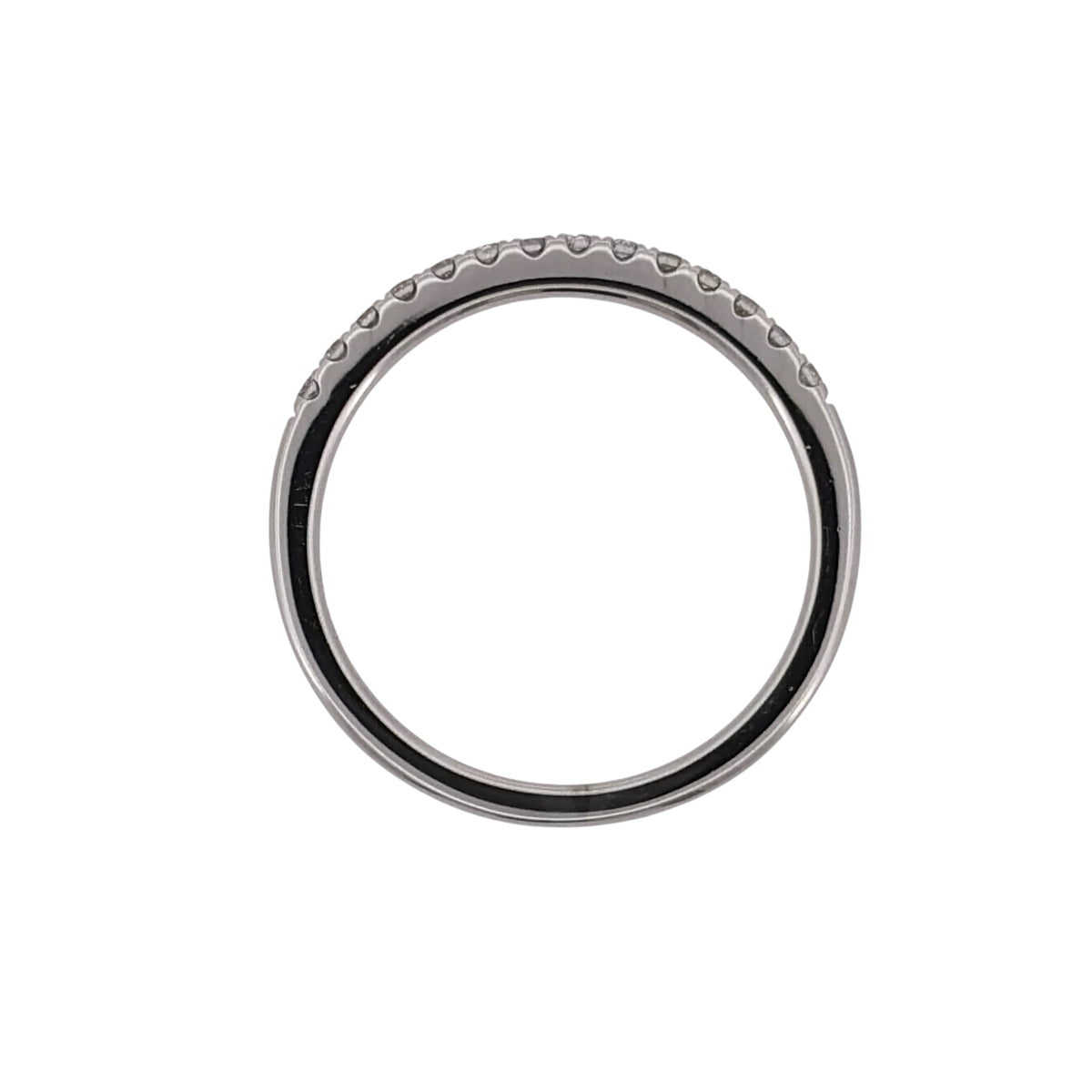 18ct White Gold & Diamond Band Ring