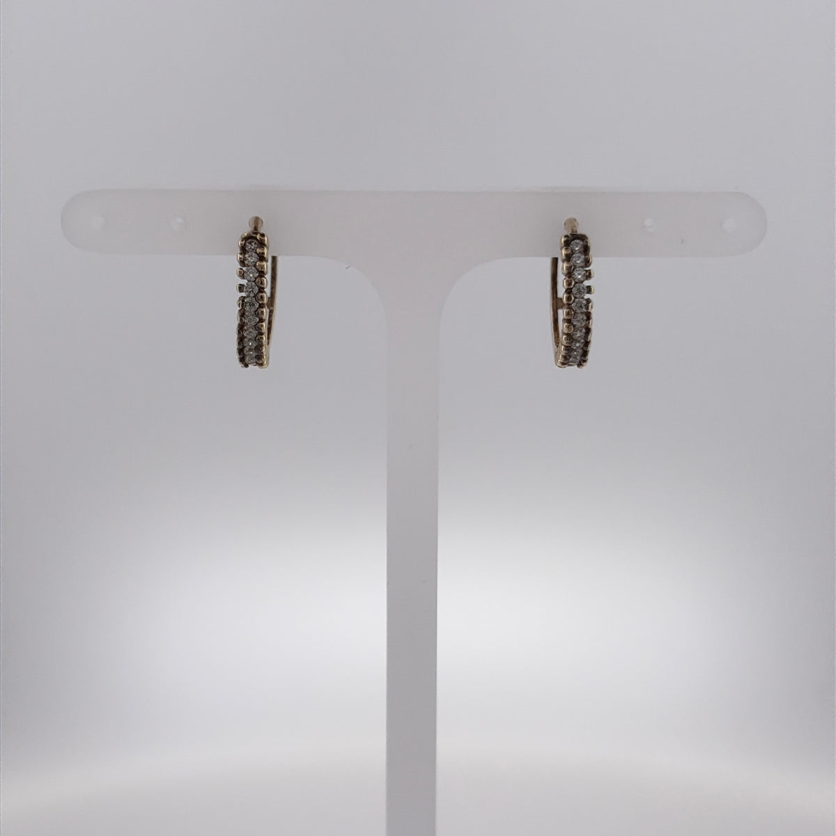 9ct Gold & Diamond Huggie Earrings