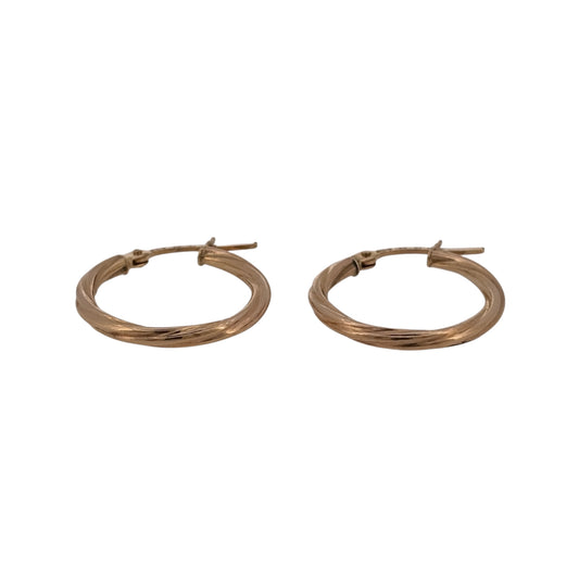 Add classic gold detail to your jewellery collection with these pre-owned 9ct yellow gold twisted hoop creole earrings, featuring a decorative twist design in a versatile size.
Design: The earrings feature a classic creole hoop shape with a twisted finish, adding texture and detail to the traditional gold hoop design.
Material: Made from 9-carat yellow gold, the warm gold tone highlights the twisted detailing and gives the earrings a timeless appearance.