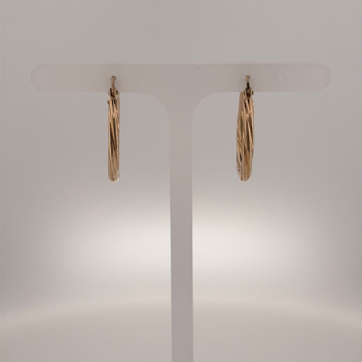 9ct Gold Twisted Hoop Creole Earrings