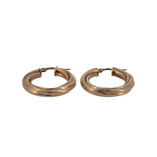 Add classic gold detail to your jewellery collection with these pre-owned 9ct yellow gold twisted hoop creole earrings, featuring a decorative twist design with a timeless appearance.
Design: The earrings feature a classic creole hoop shape with twisted detailing, adding texture and interest to the traditional gold hoop style.
Material: Made from 9-carat yellow gold, the warm gold tone highlights the twisted design and gives the earrings a classic finish.