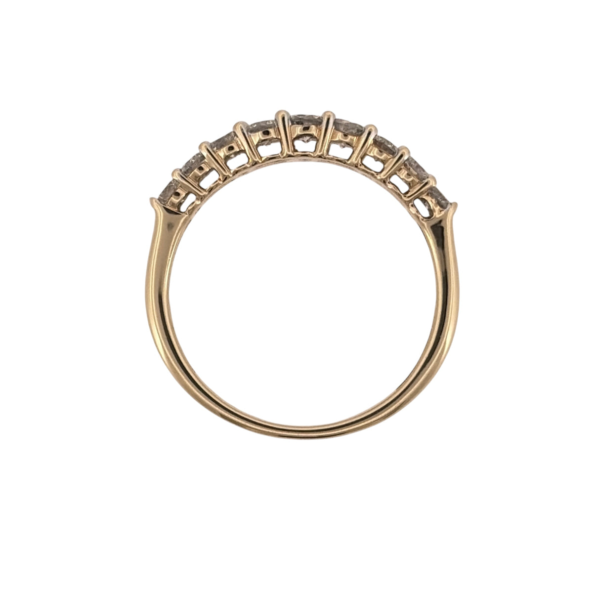 9ct Gold & Diamond Double Row Band Ring