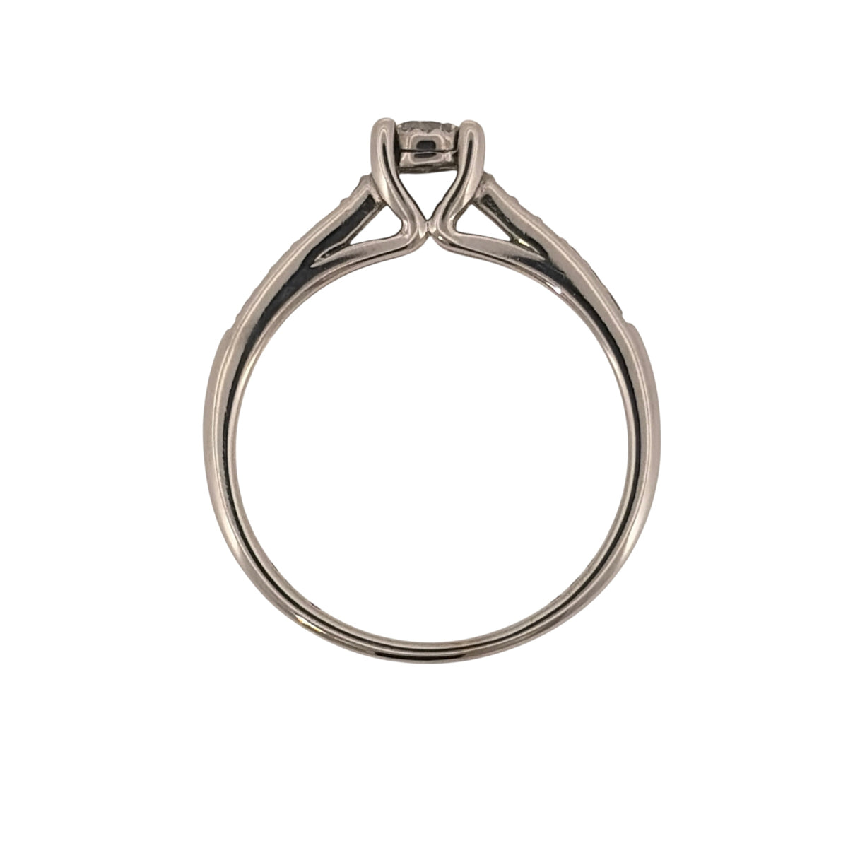 9ct White Gold & Diamond Solitaire Ring