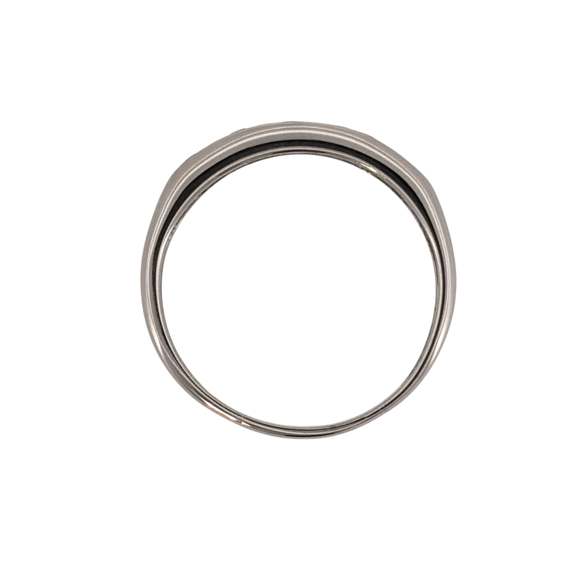9ct White Gold & Diamond Double Row Band Ring
