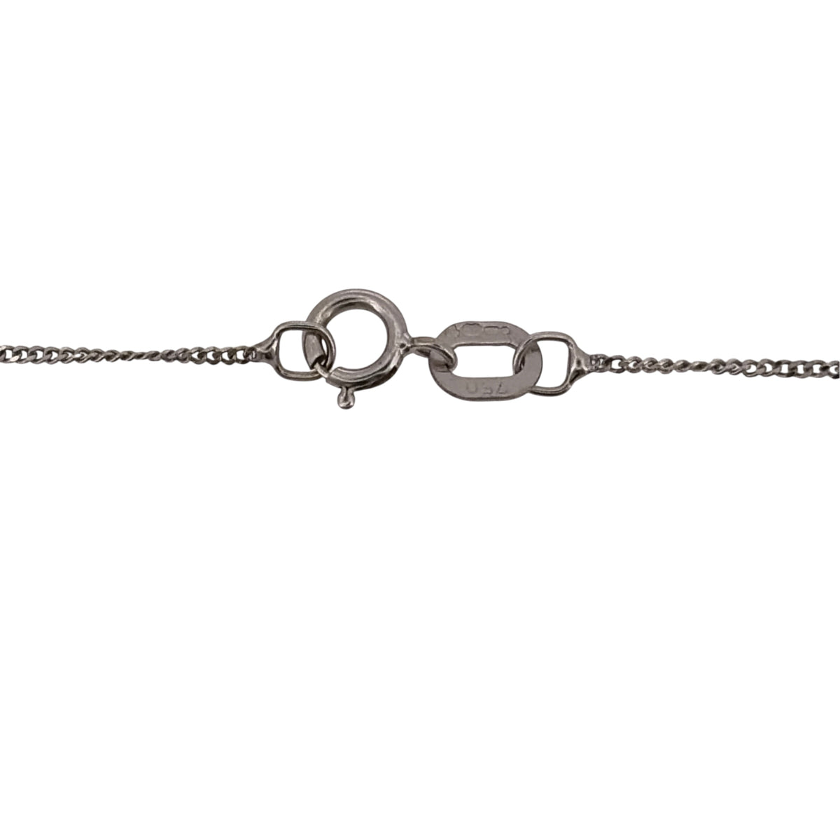 18ct White Gold & Diamond Solitaire 18" Necklace