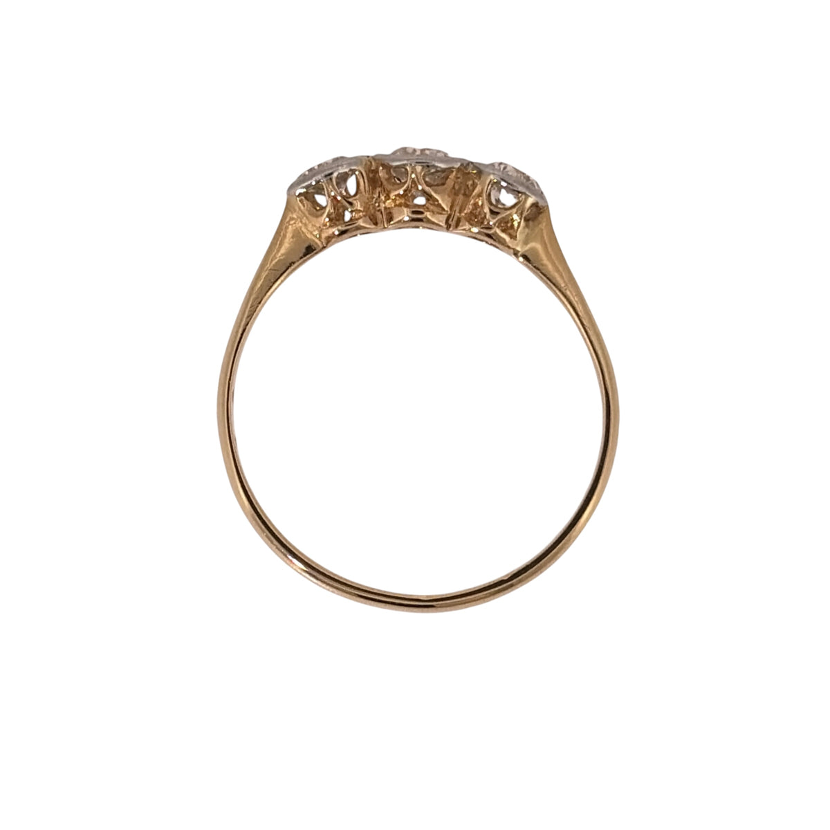 18ct Gold & Platinum Diamond Trilogy Ring