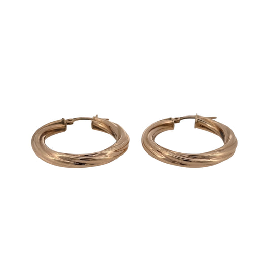 Add classic gold detail to your jewellery collection with these pre-owned 9ct yellow gold twisted hoop creole earrings.
Design: The earrings feature a classic round hoop shape with a twisted design, adding extra detail and texture to the traditional creole style.
Material: Made from 9-carat yellow gold, the warm gold tone complements the twisted detailing and gives the earrings a timeless finish.