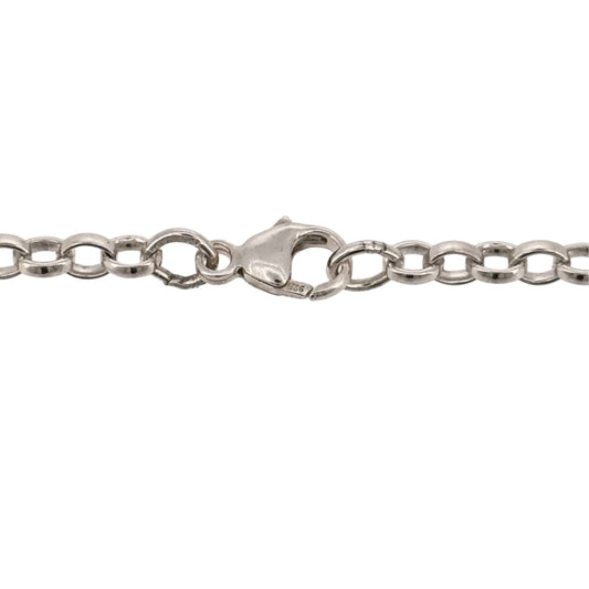 Pre-owned 925 Silver Round Link Belcher Chain with the weight between 8 and 9 grams with the link width 3mm