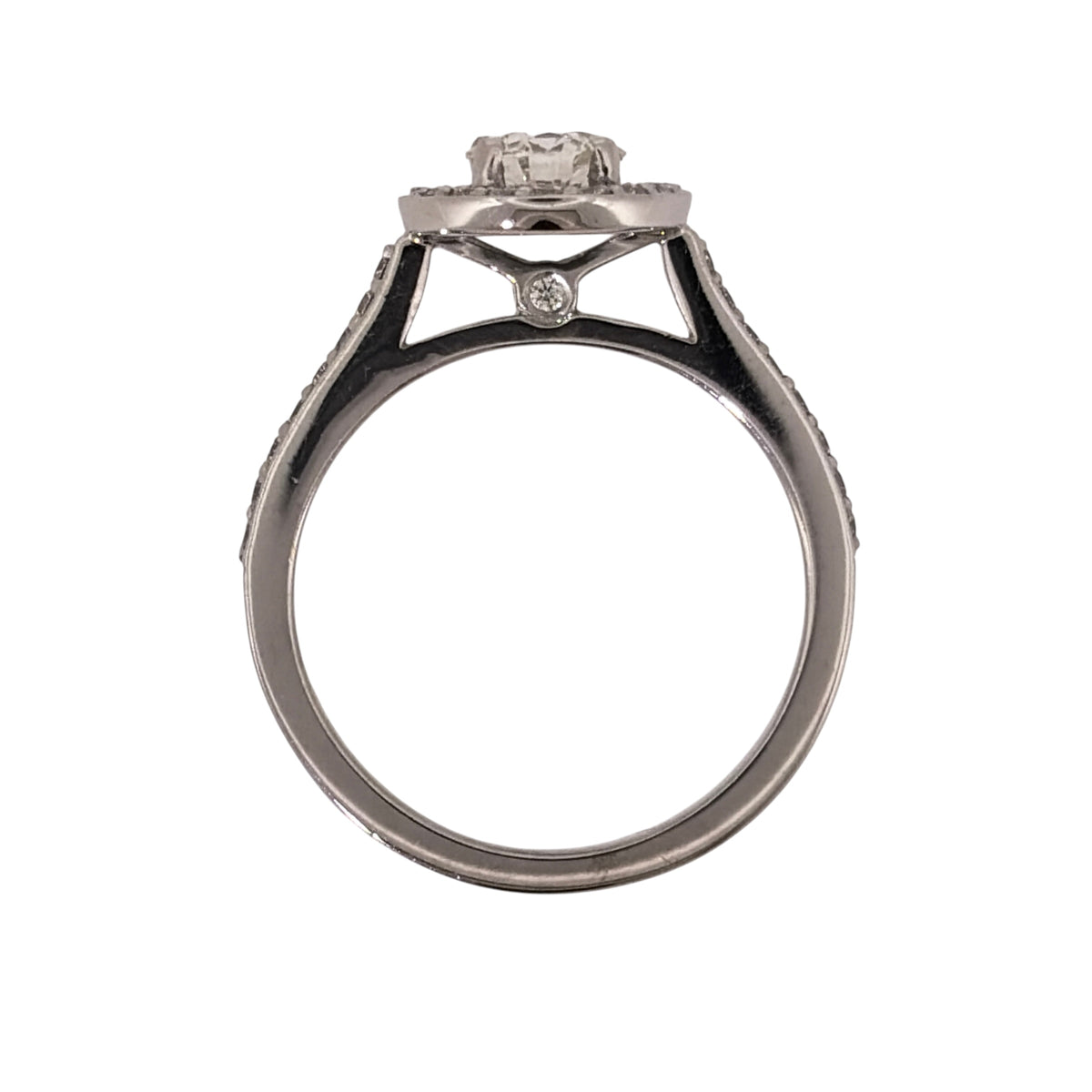 18ct White Gold & Diamond Halo Ring