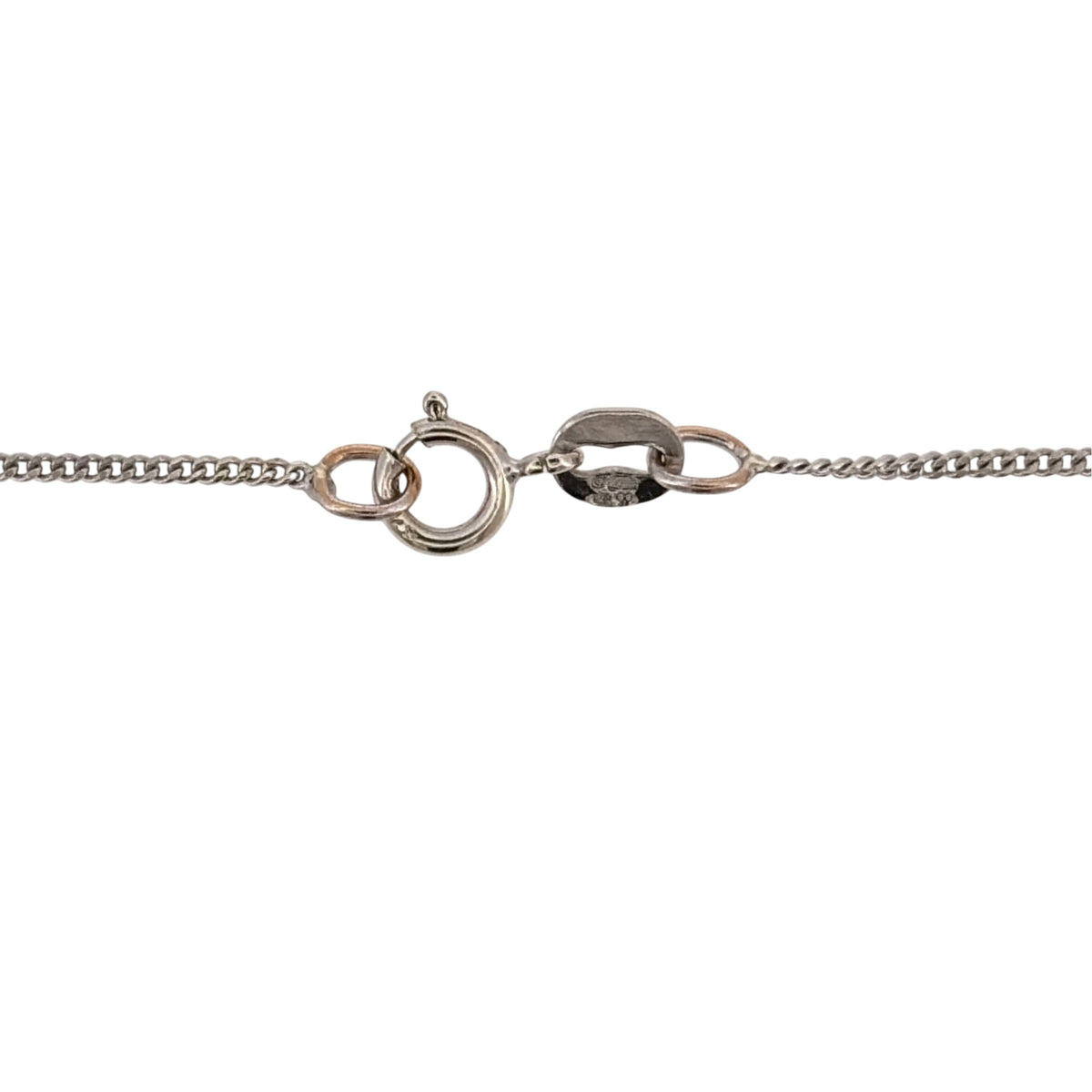 9ct White Gold Diamond & Sapphire 18" Necklace