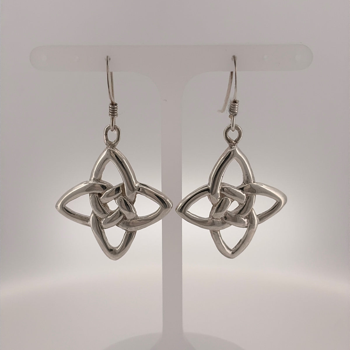 925 Silver Celtic Knot Drop Earrings