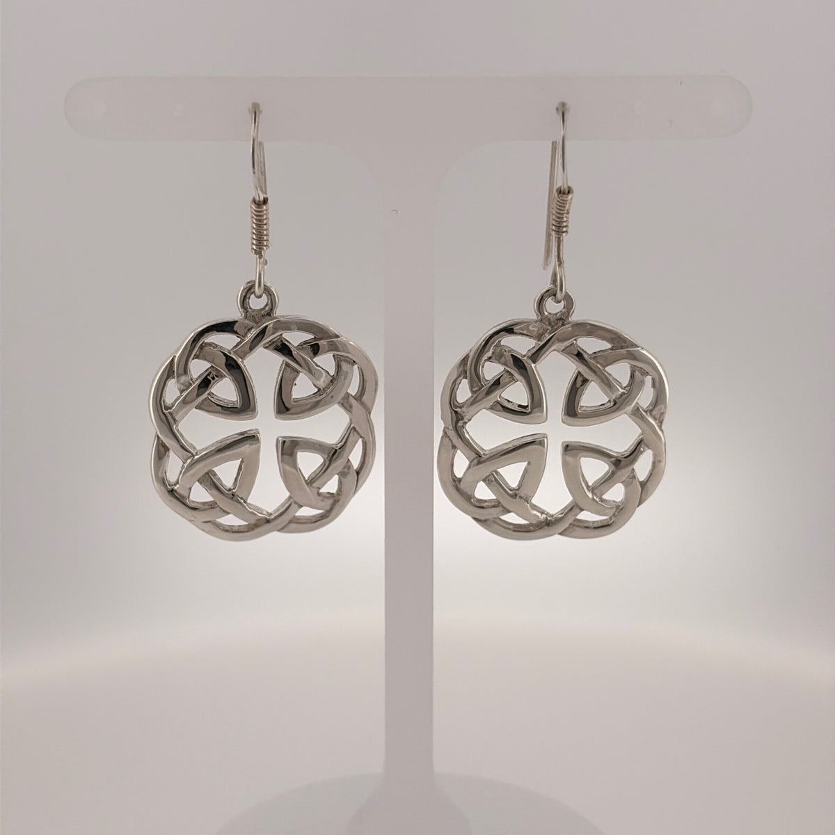 925 Silver Celtic Knot Drop Earrings