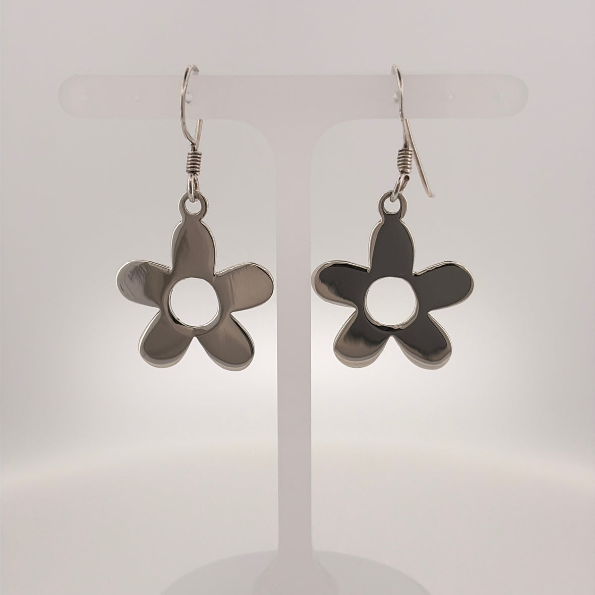 925 Silver Flower Drop Earrings