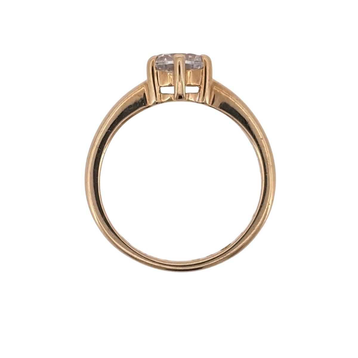 9ct Gold & Cubic Zirconia Solitaire Ring
