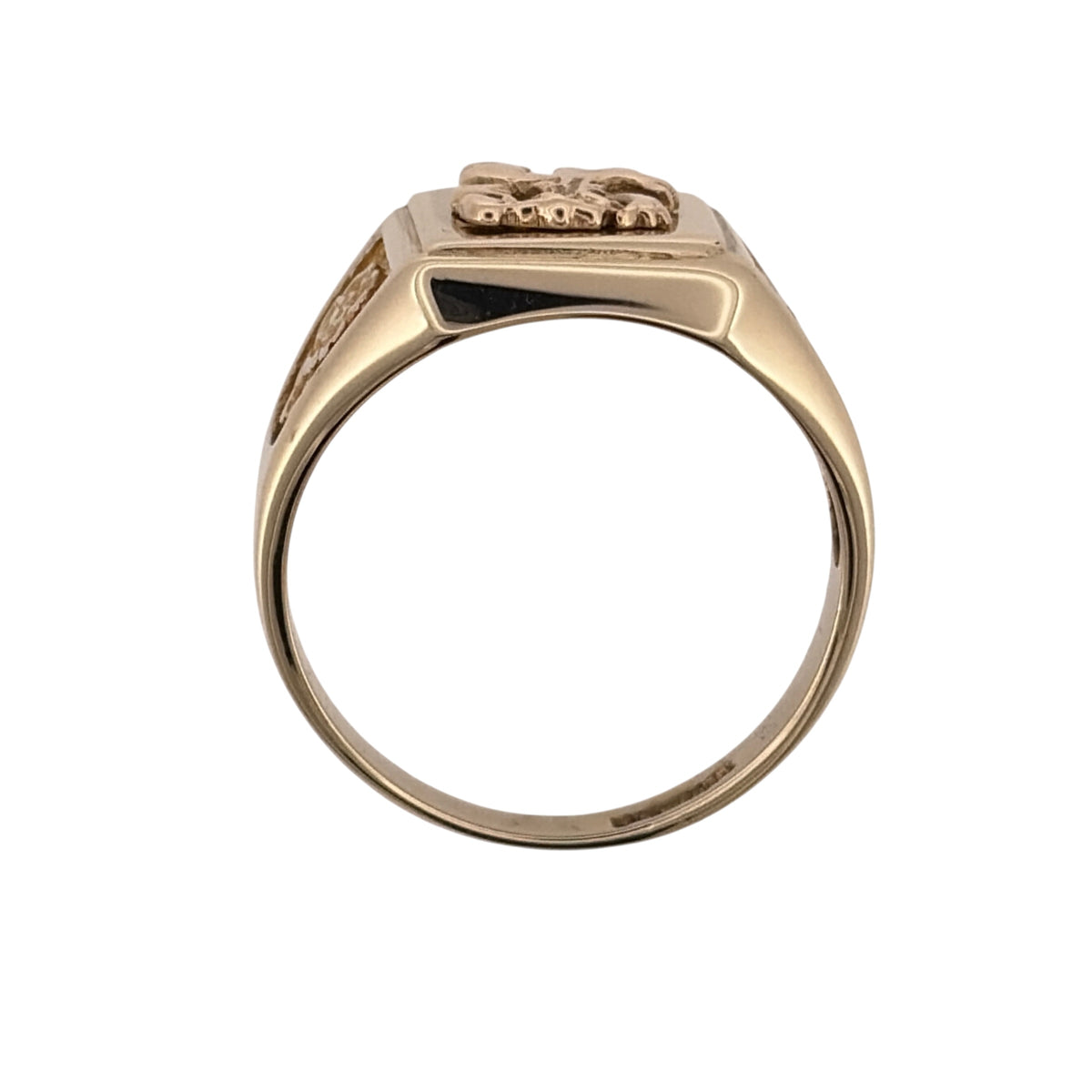 9ct Gold Lion Shield Signet Ring