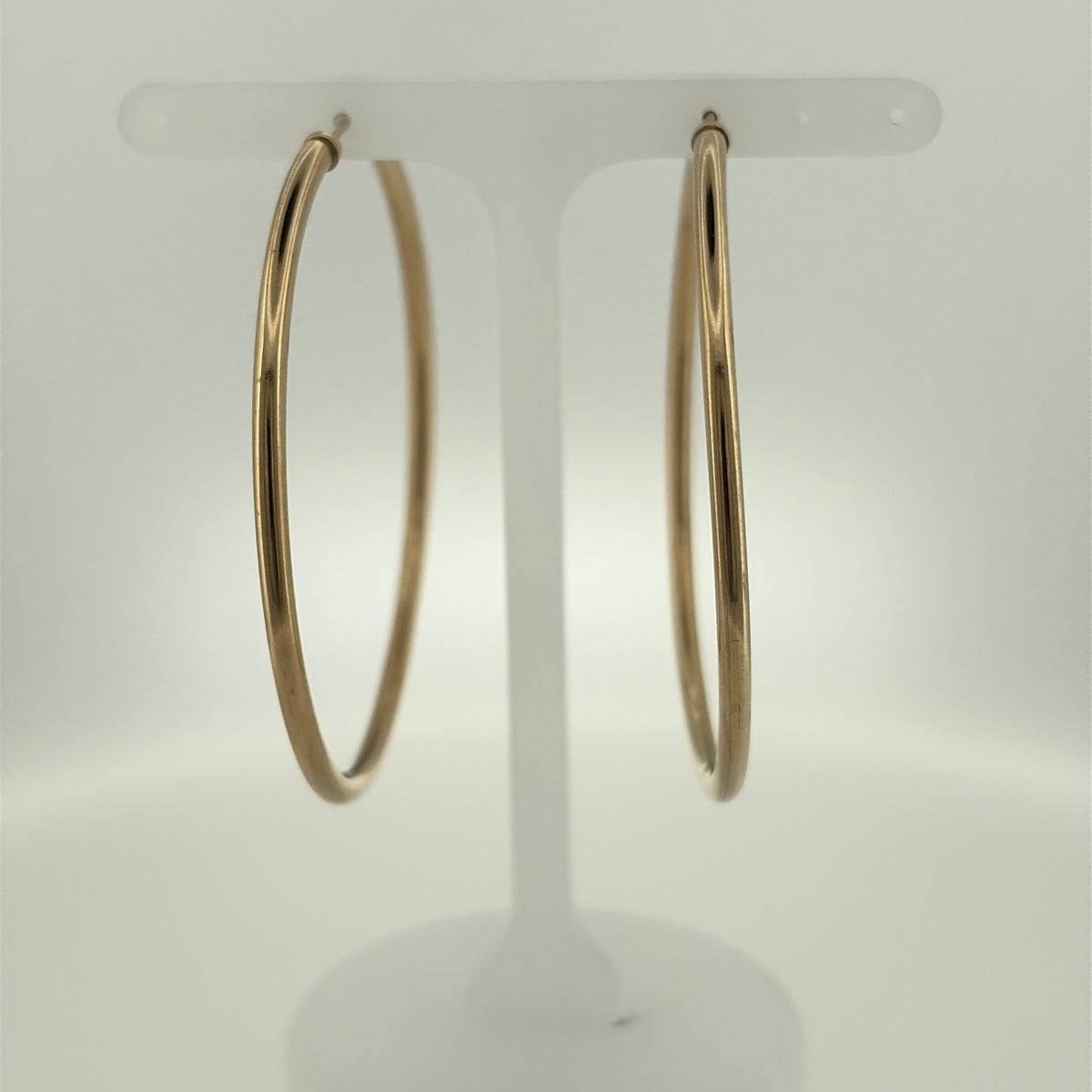 9ct Gold Plain Hoop Earrings