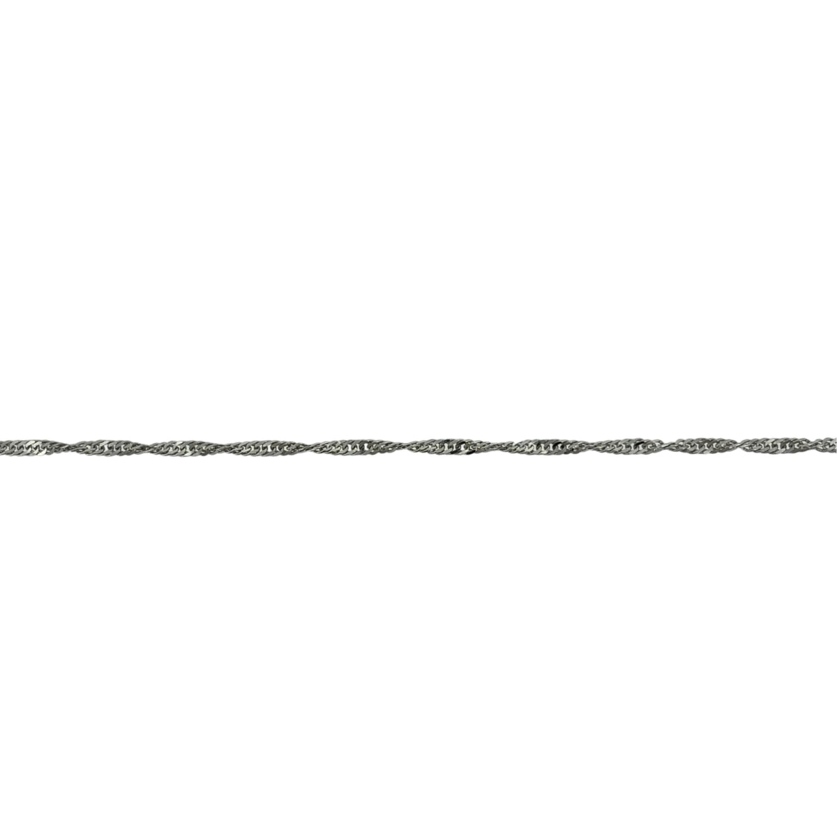9ct White Gold 15" Singapore Chain