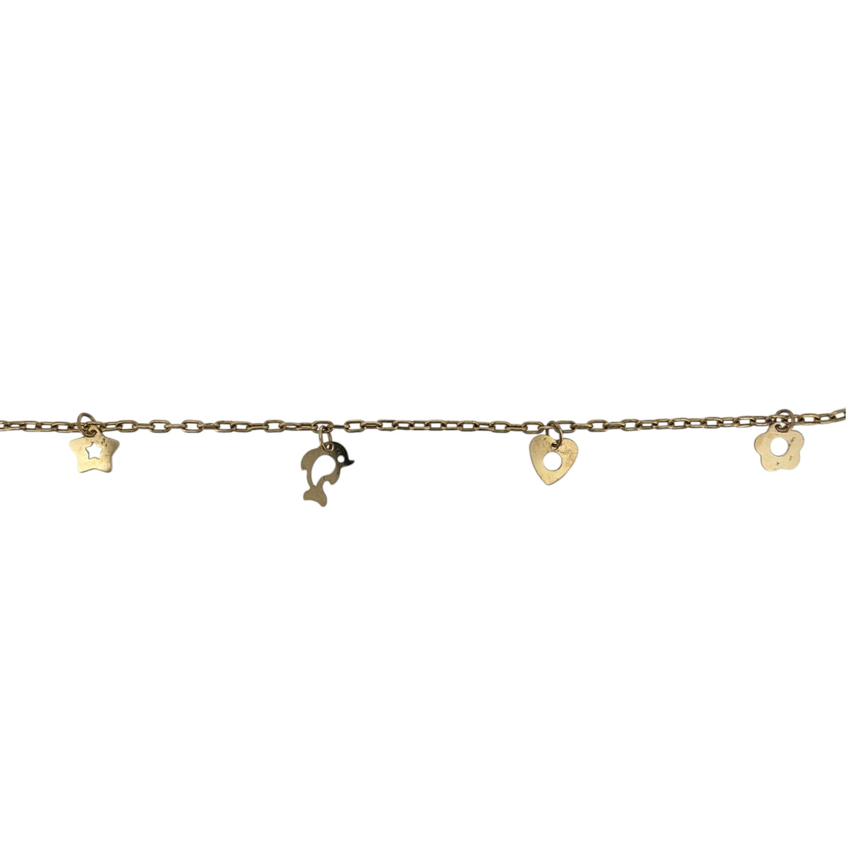 9ct Gold 7" Charm Belcher Bracelet
