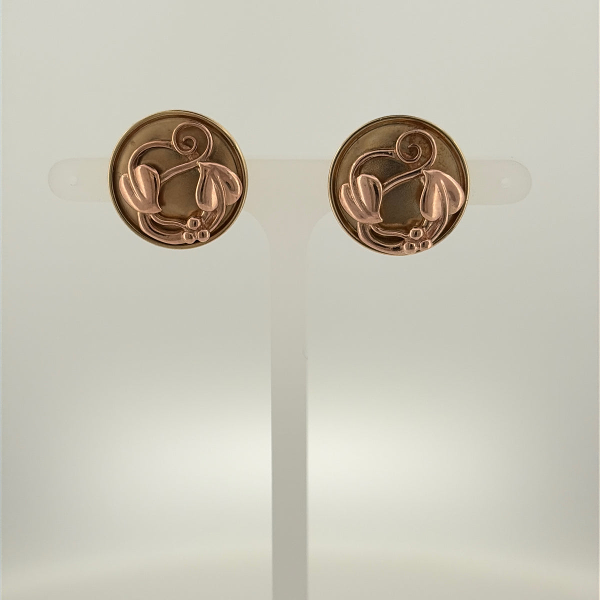 9ct Gold Clogau Tree of Life Round Stud Earrings