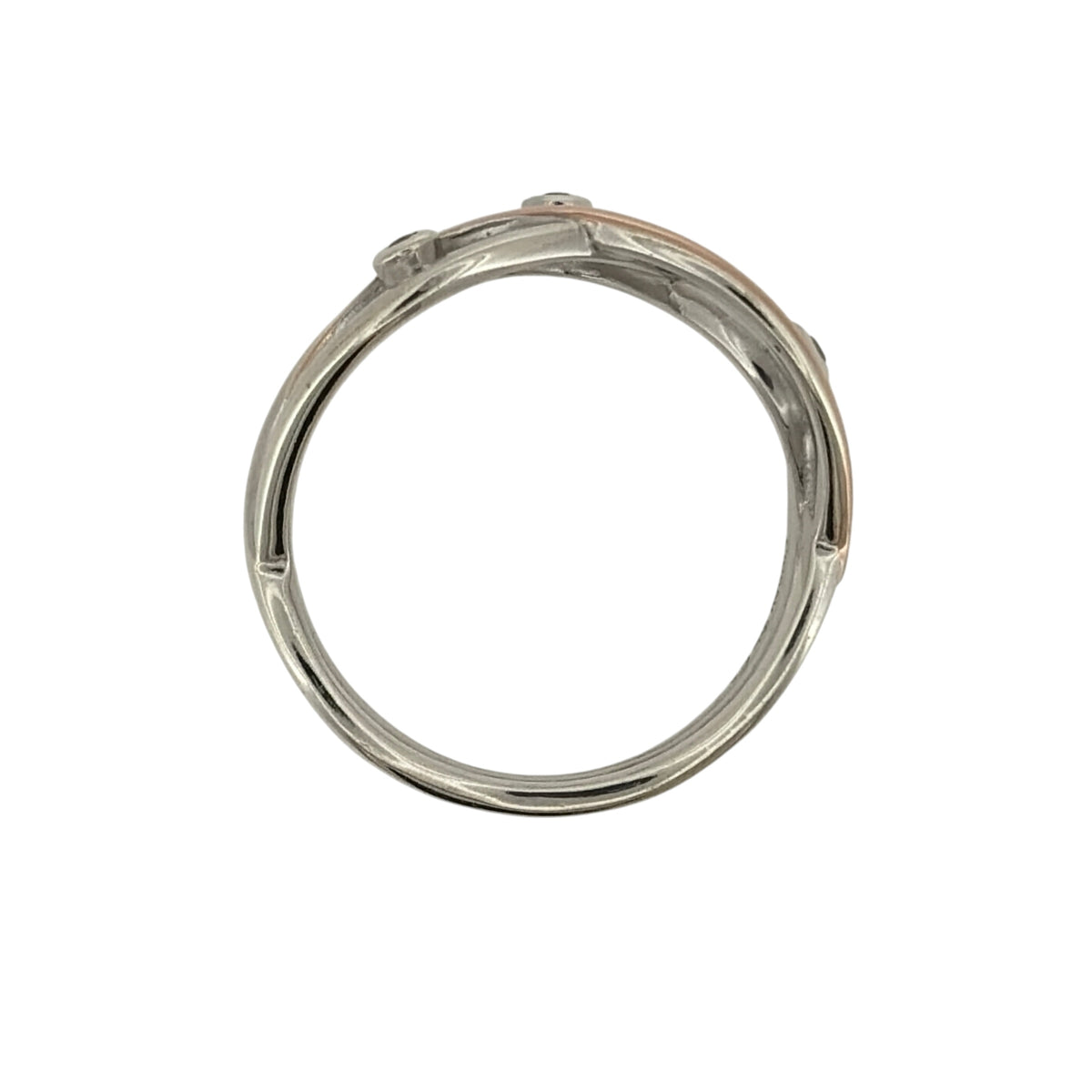 925 Silver & White Topaz Split Band Ring