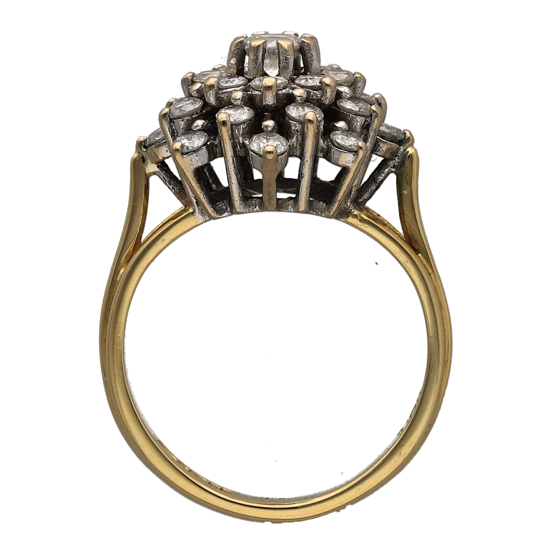 18ct Gold & Diamond Cluster Ring