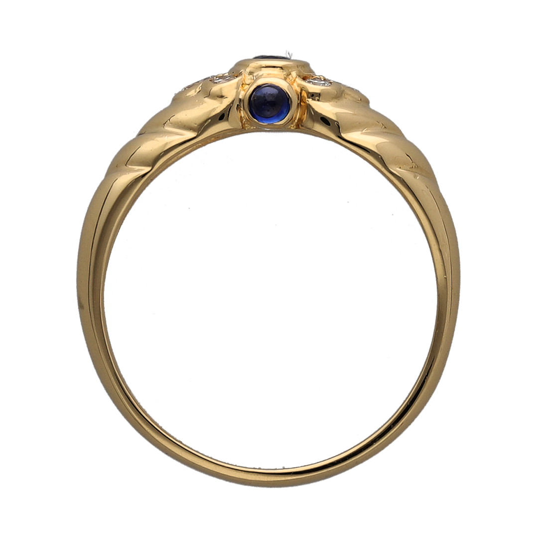 18ct Gold Diamond & Sapphire Ring