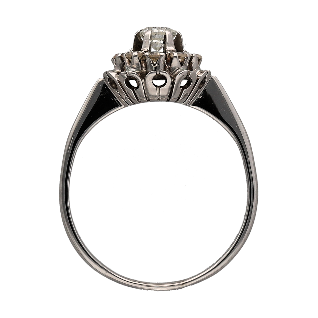 18ct White Gold & Diamond Cluster Ring