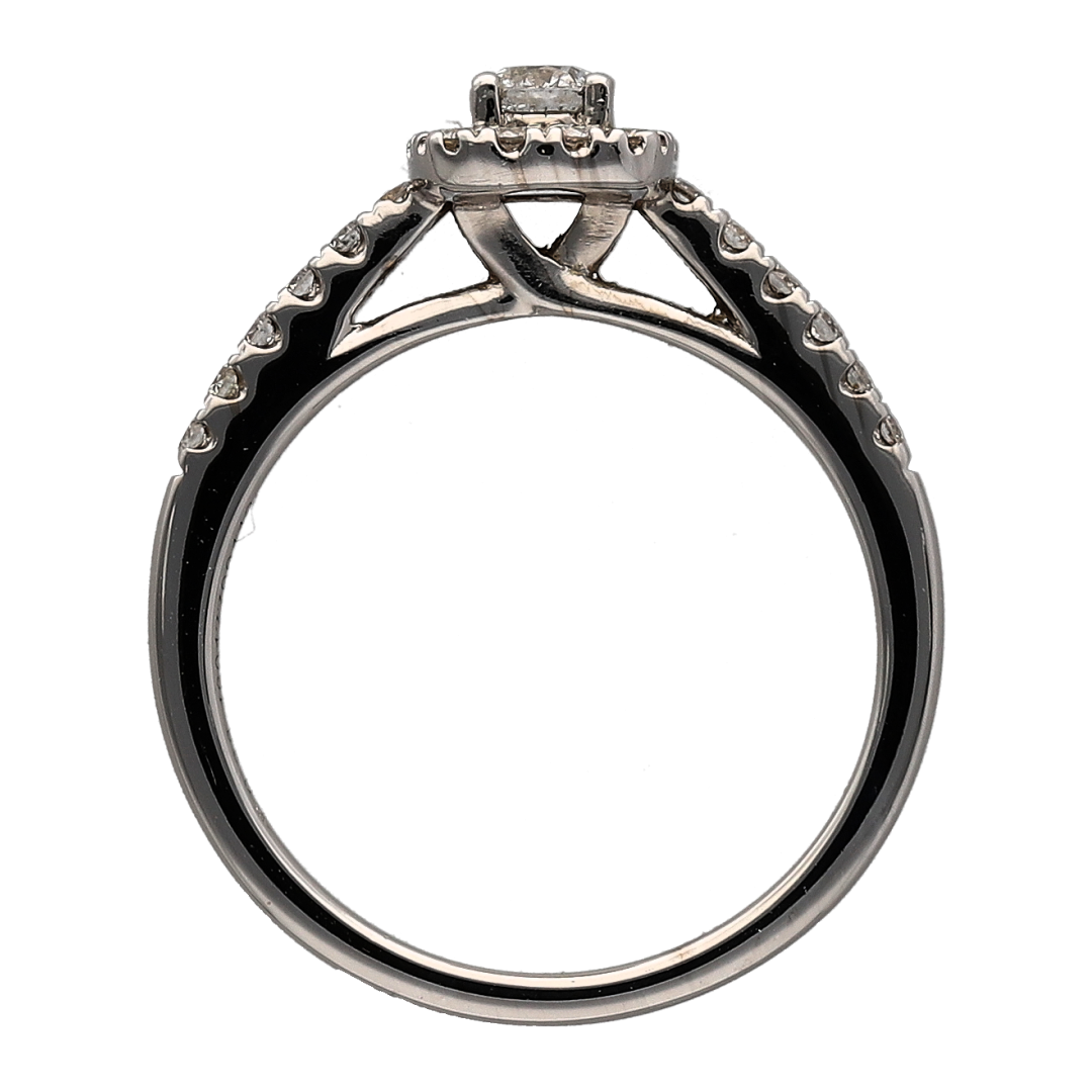 18ct White Gold & Diamond Cluster Ring
