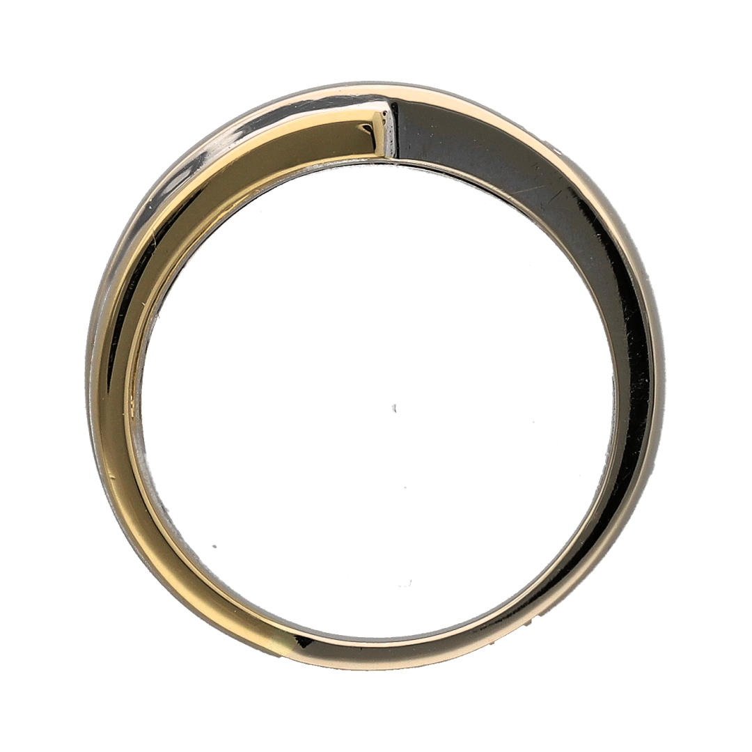 18ct Gold & Diamond Crossover Band Ring