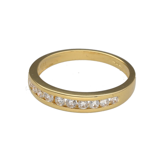 18ct Gold & Diamond Set Band Ring