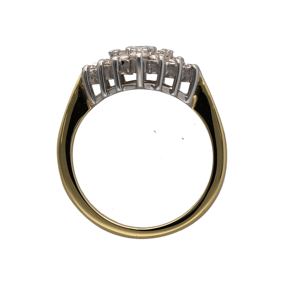 18ct Gold & Diamond Set Cluster Ring