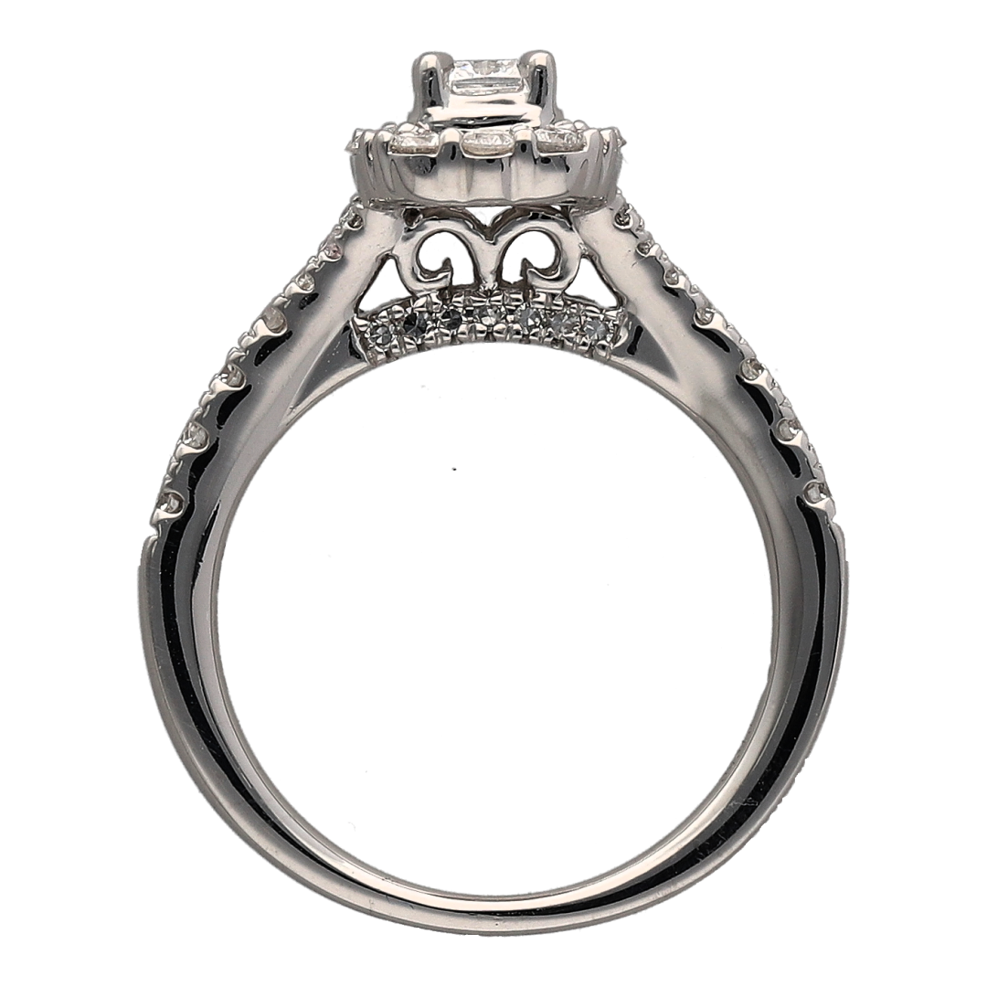 Platinum & Diamond Set Halo Ring