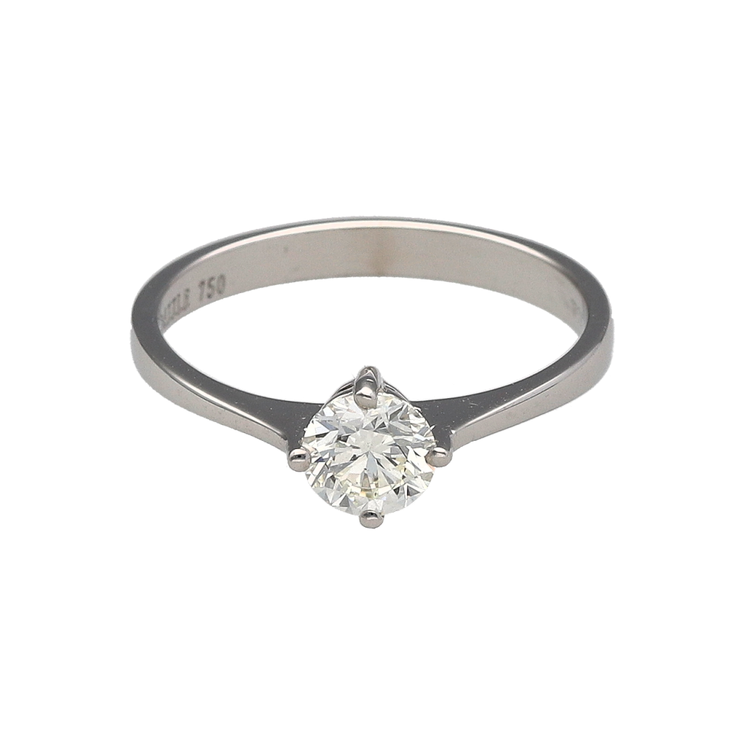 18ct White Gold & Diamond Set Solitaire Ring