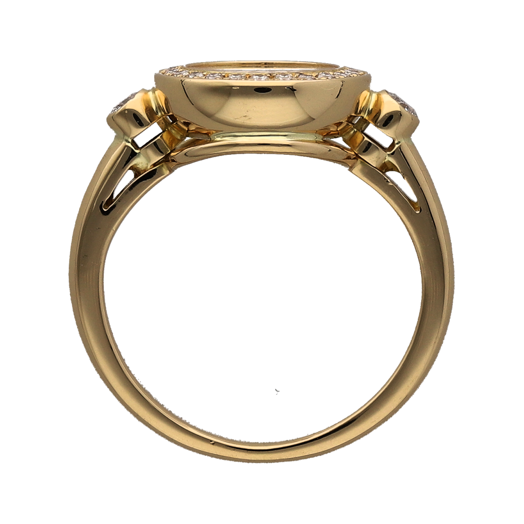 18ct Gold & Diamond Set 'Chopard' Happy Ring