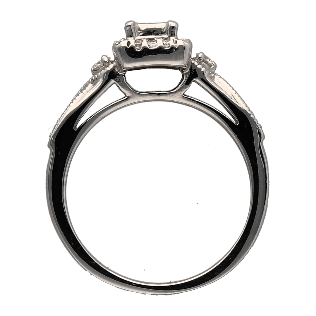 Platinum & Diamond Illusion Set Solitaire Ring