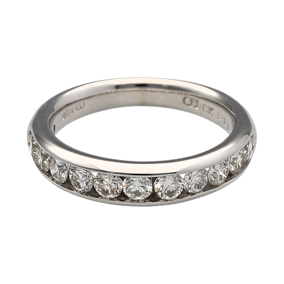18ct White Gold & Diamond Set Band Ring