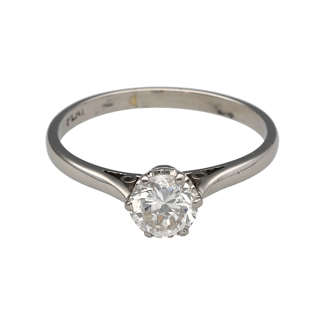 Platinum & Diamond Set Solitaire Ring
