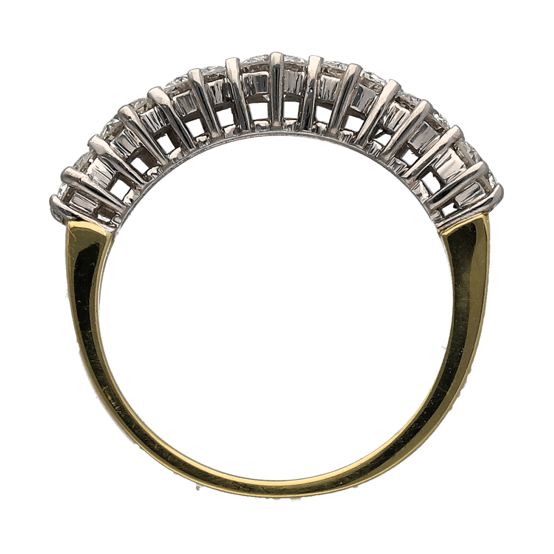 18ct Gold & Diamond Set Seven Stone Band Ring