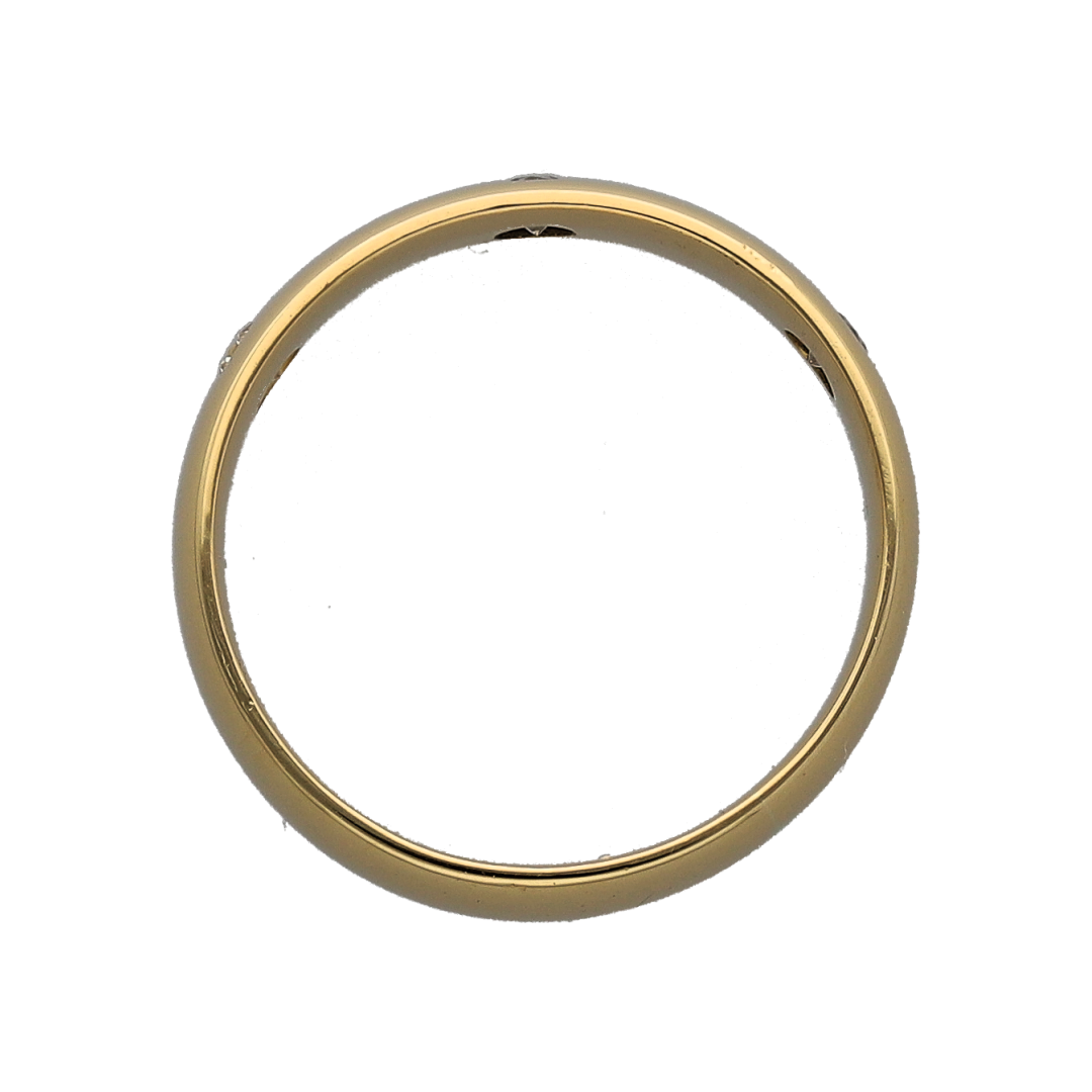 18ct Gold & Diamond Set Trilogy Band Ring