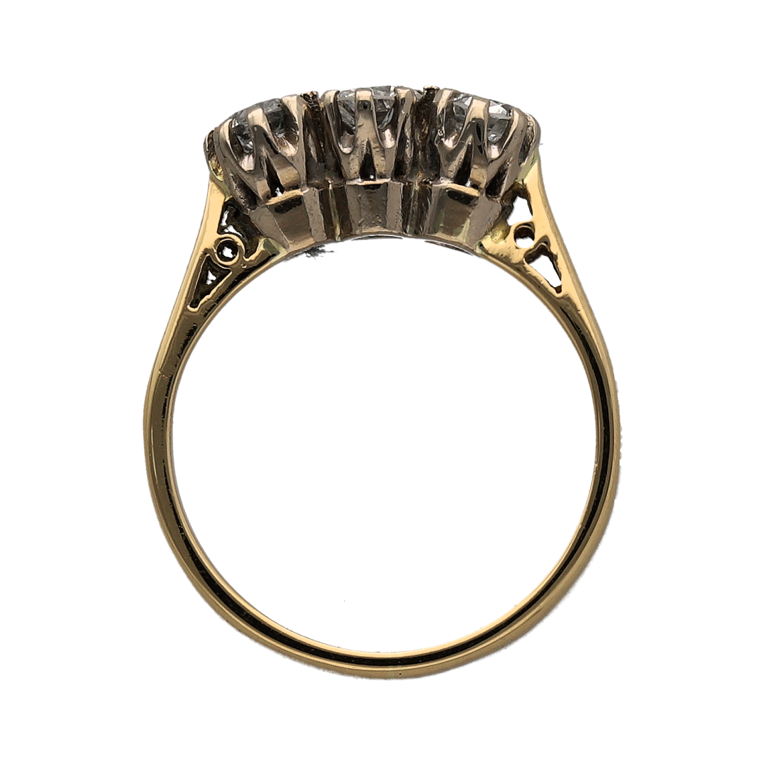 18ct Gold & Diamond Trilogy Ring